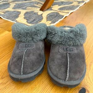 UGG Coquette Slippers with Box  - dark grey Size 9